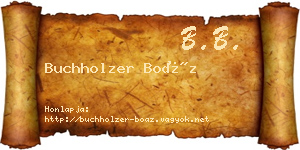 Buchholzer Boáz névjegykártya